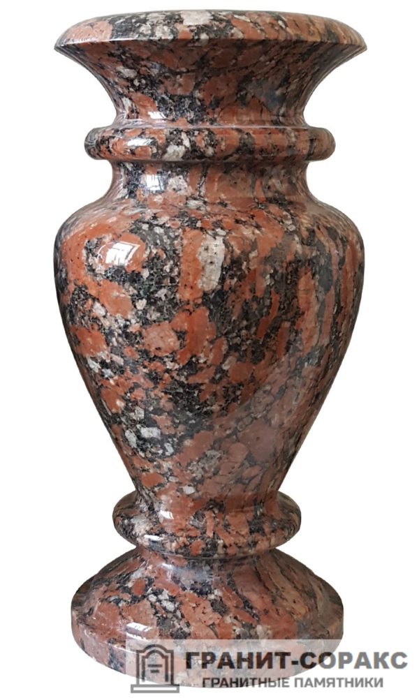 Красивая ваза из лучшего Капустянского гранитного камня